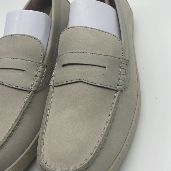 206 Collective Mens Seabeck Boat/Penny Loafer Beige Nubuck 100% Leather Size12 D - Picture 10 of 13
